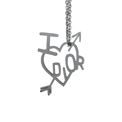 Dior 'I Love Dior' Silver Heart Necklace