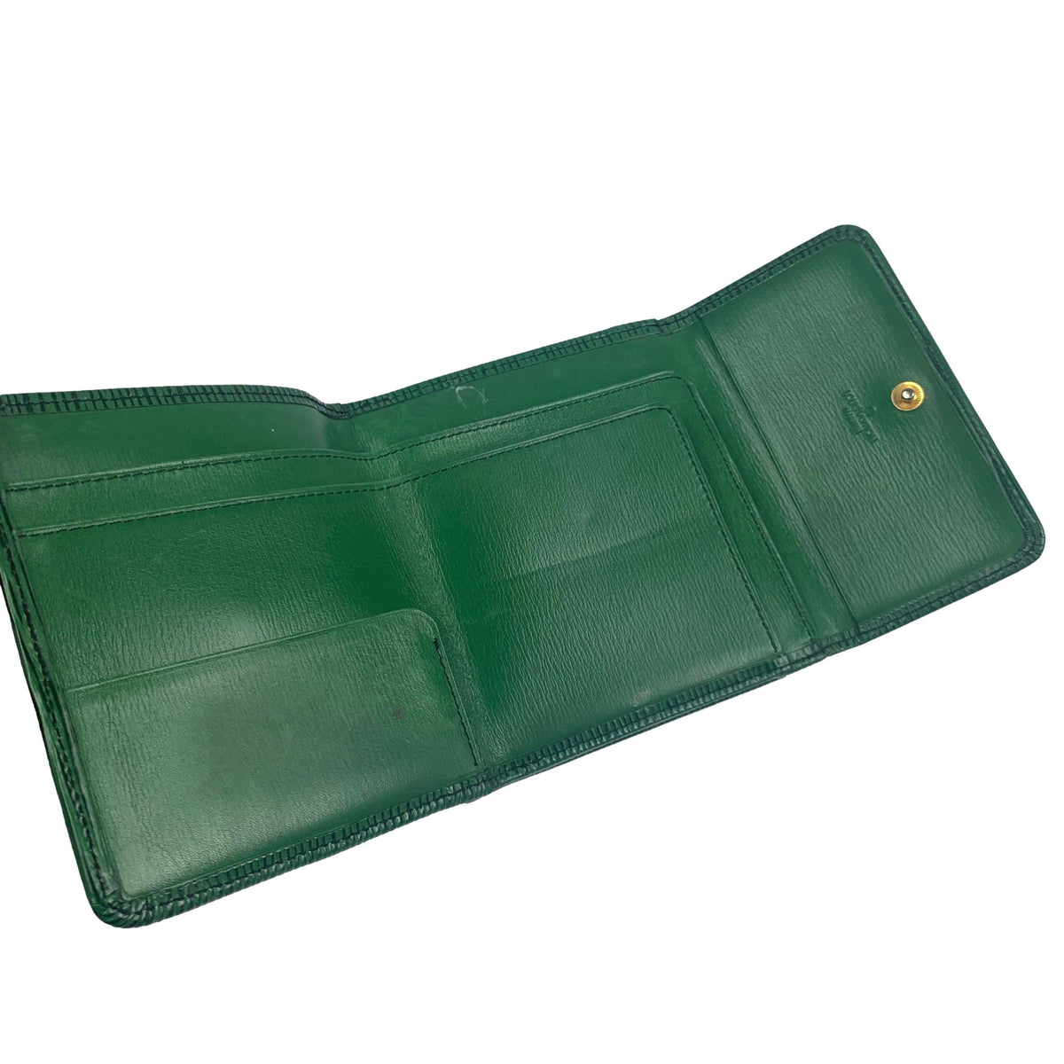 Louis Vuitton vintage epi green porte monnaie simple wallet – My