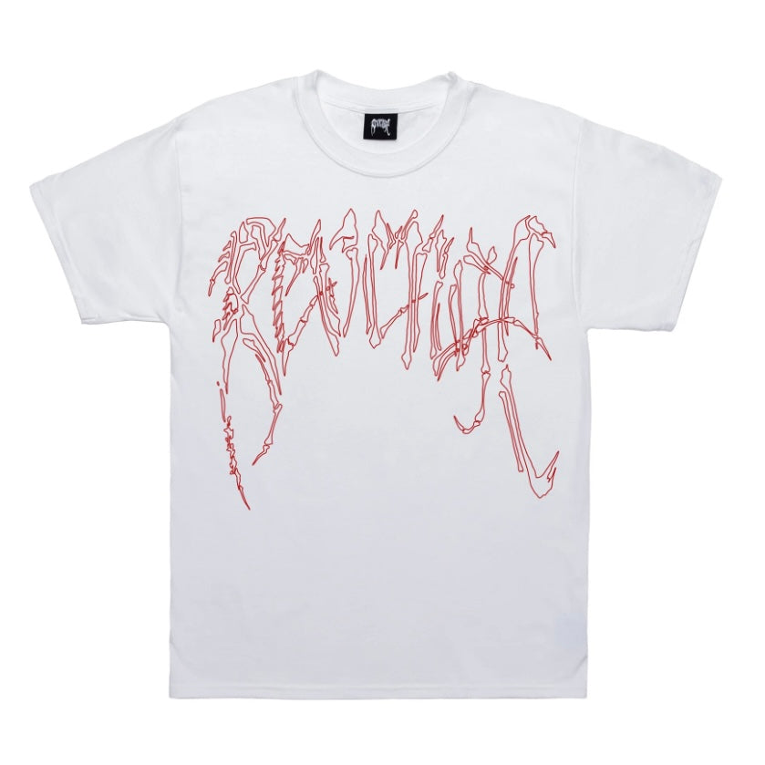 Revenge Bones Tee White/Red