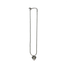 Dior Silver Heart Spellout Necklace