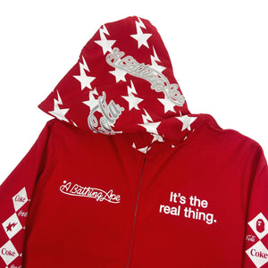 Bape x Coca Cola Red Full Zip Hoodie