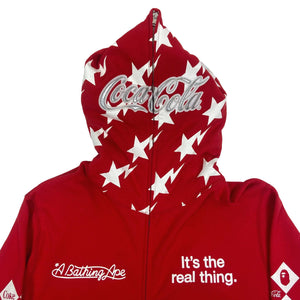 Bape x Coca Cola Red Full Zip Hoodie