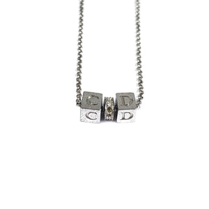 Dior Cube Necklace, Silver