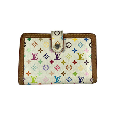 Louis Vuitton × Takashi Murakami Multicolour Monogram Wallet, White