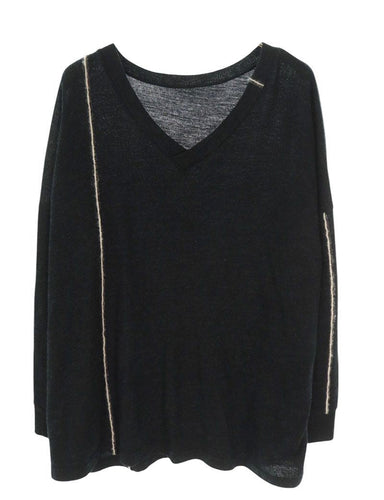 Yohji Yamamoto Oversized Wool V-neck Knit