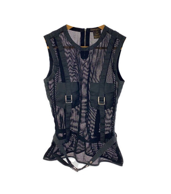 Louis Vuitton Transparent Two Pocket Belted Top