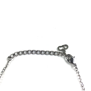 Dior Silver Spellout Charms Bracelet