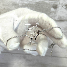 Dior 'I Love Dior' Silver Heart Bracelet