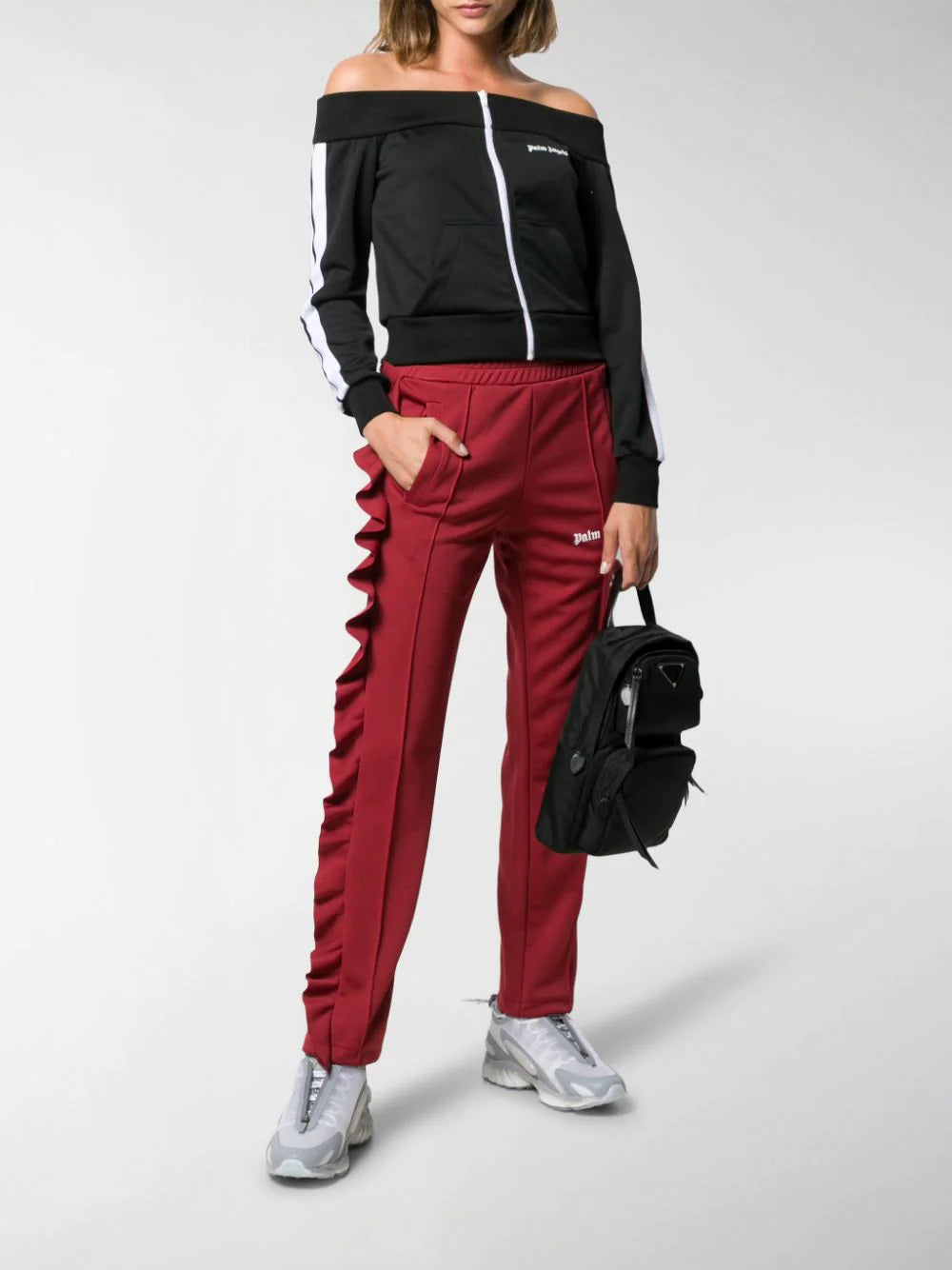 Palm angels off the shoulder jacket hotsell