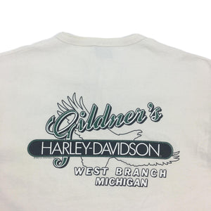 Vintage 1990 Harley Davidson Motorcycles Gildner's West Branch Michigan Tee