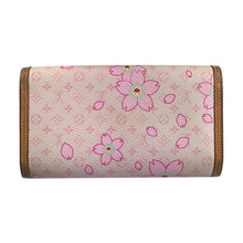 Louis Vuitton x Takashi Murakami Monogram Cherry Blossom Porte Tresor International Wallet Pink
