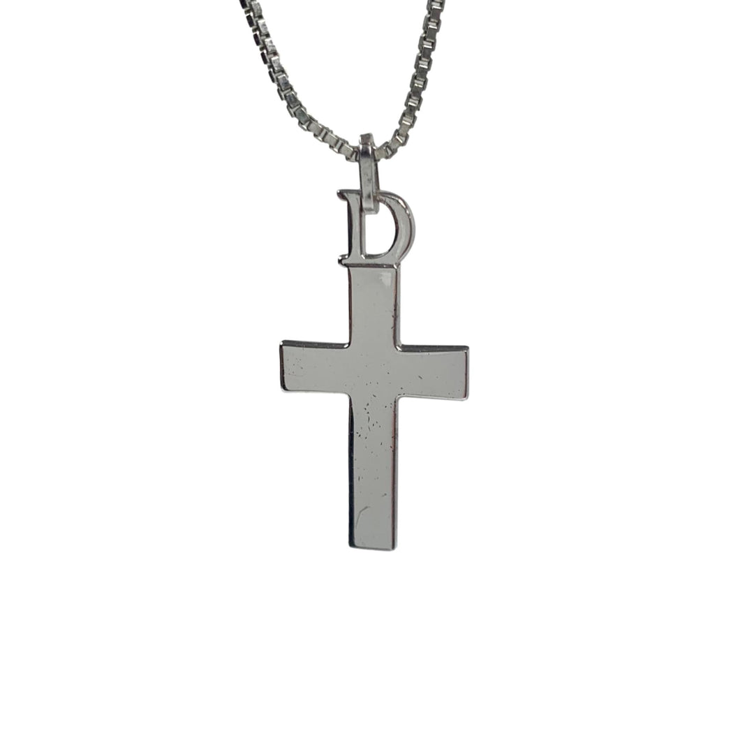 Dior Silver Cross Necklace