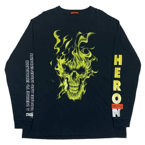 Heron Preston Skull Flame Oversized Longsleeve