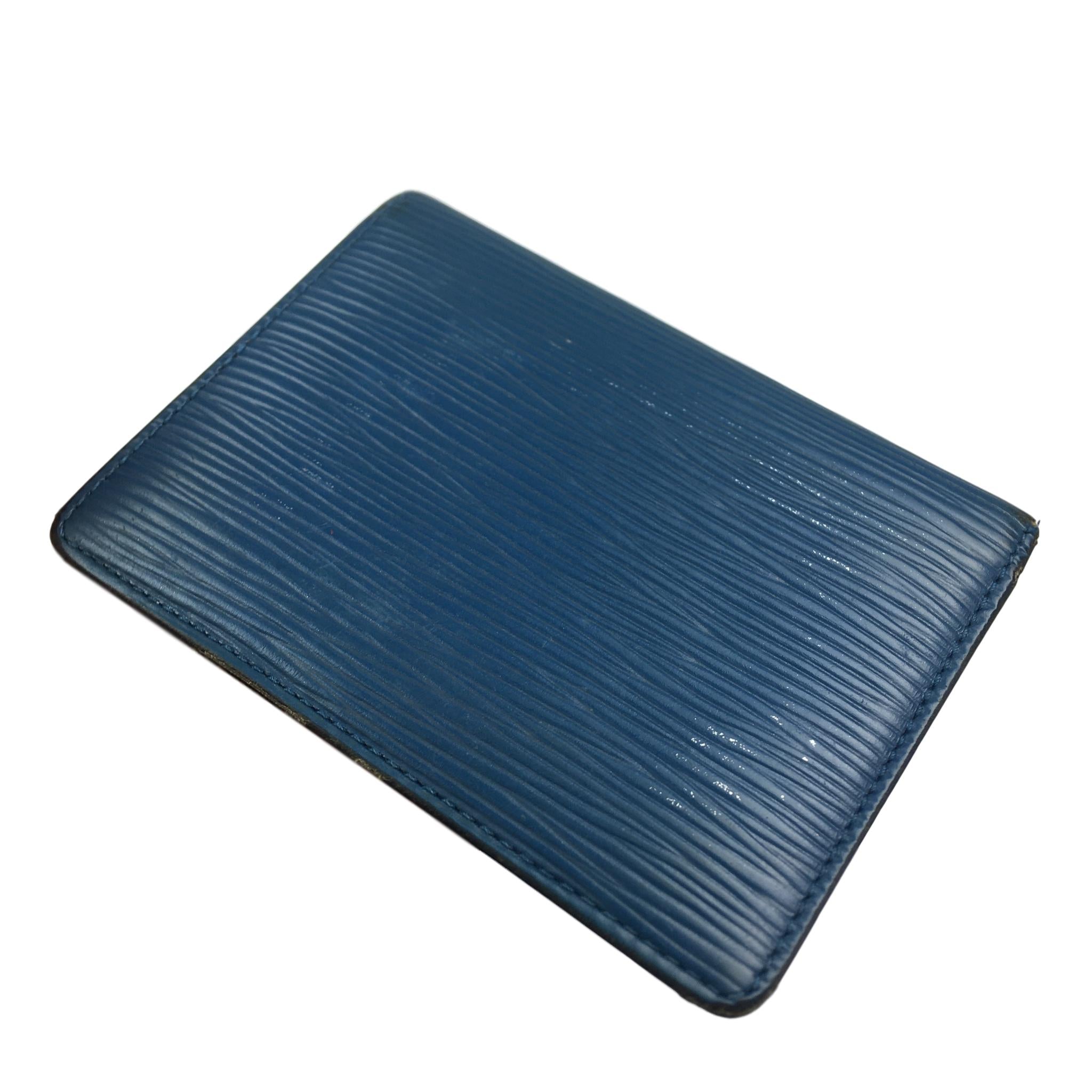 🔴 Louis Vuitton MALLETIER Card Holder Wallet - Blue Epi – PROVENANCE