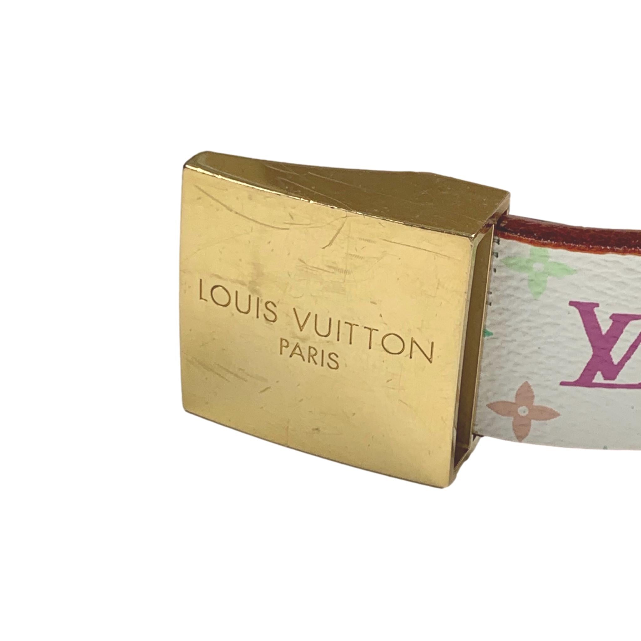 Louis Vuitton x Takashi Murakami Multicolour Monogram Belt, Black –  purchasegarments