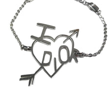 Dior 'I Love Dior' Silver Heart Bracelet