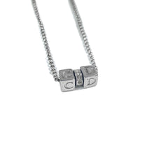 Dior Cube Necklace, Silver