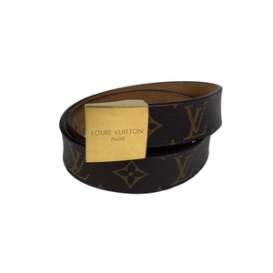 Louis Vuitton LOUIS VUITTON Belt Damier Centure Carre Canvas Ebene Unisex  M6803 | eLADY Globazone