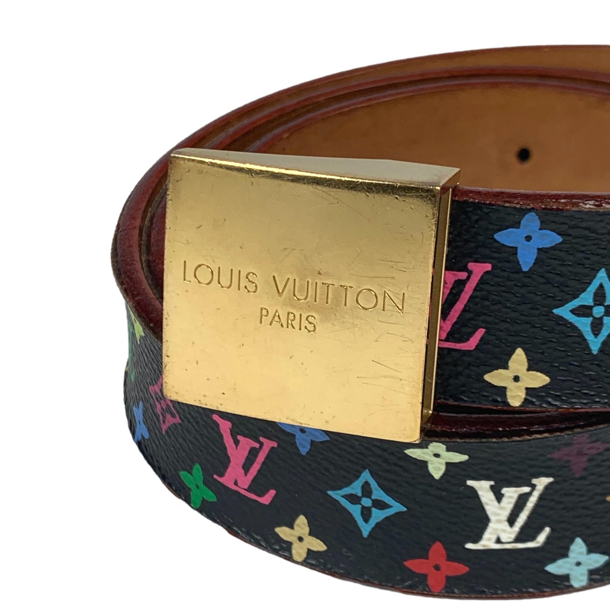 Louis Vuitton - Takashi Murakami Belt Monogramme multicolore Noir