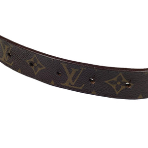 Louis Vuitton Belt Voyager Monogram Upside Down Ink Navy in Coated Canvas  with Brass - US