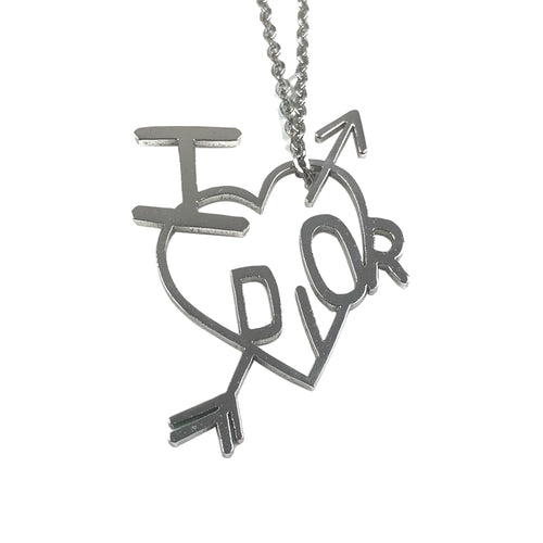 Dior 'I Love Dior' Silver Heart Necklace