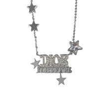 Dior For Peace Silver Rhinestone Necklace