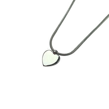 Dior Silver Heart Spellout Necklace