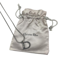 Dior 'D' Charm Necklace, Silver