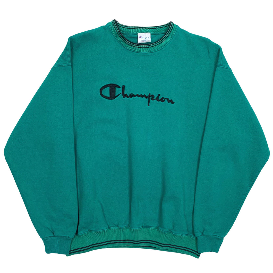 Vintage Champion Reverse Weave Embroidered Spellout Crewneck
