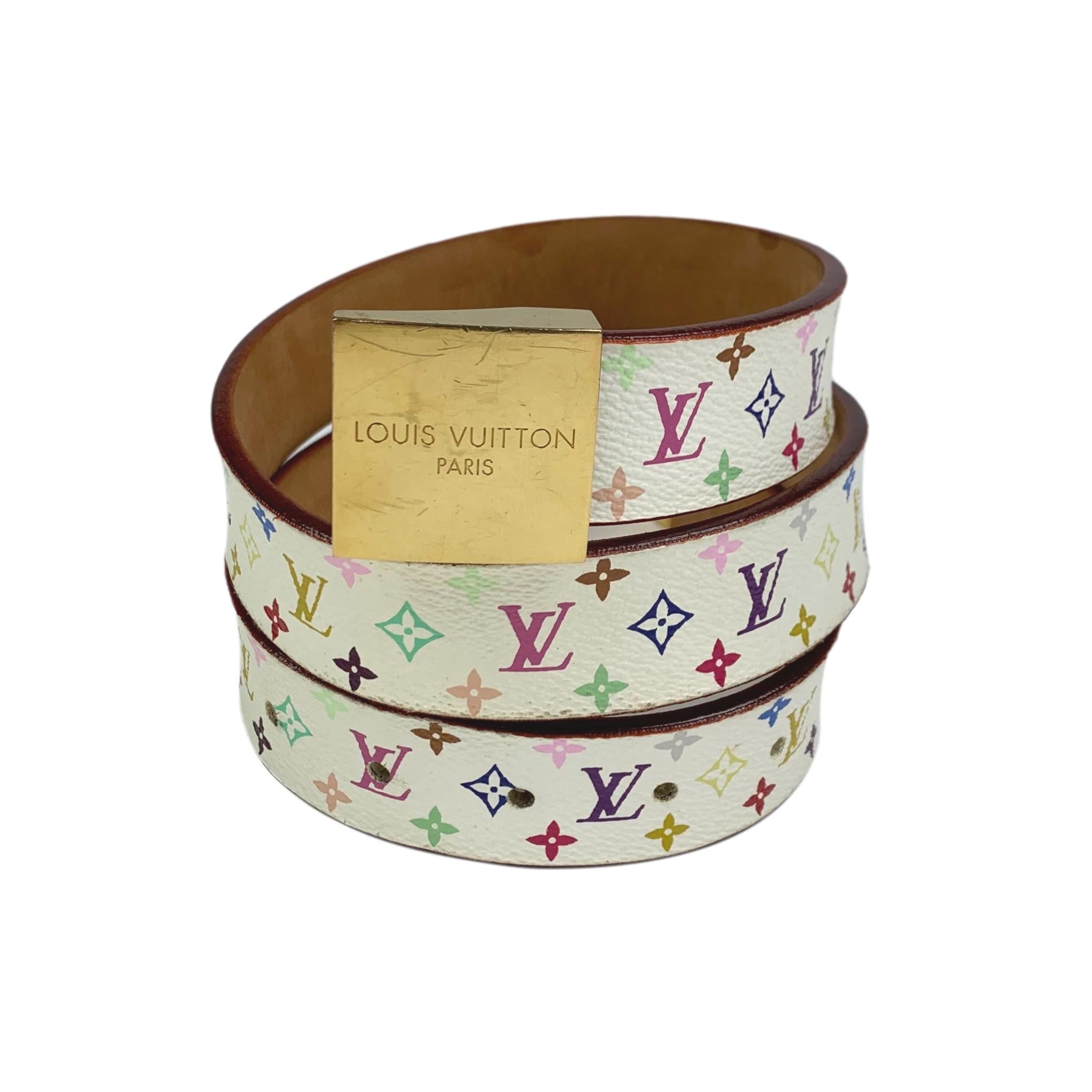 Louis Vuitton Murakami custom belt made from collaboration bag By Designed  By AC