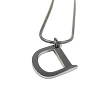 Dior 'D' Charm Necklace, Silver