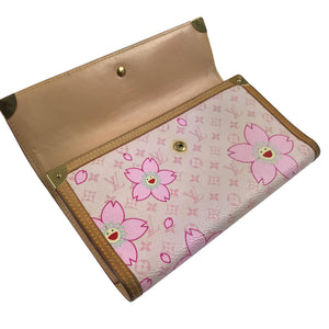 AUTH MINT LOUIS VUITTON limited edition CHERRY BLOSSOM KEY HOLDER MURAKAMI  PINK
