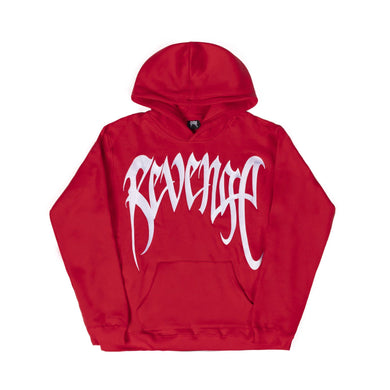 Revenge Red/White Embroidered Heavyweight Hoodie