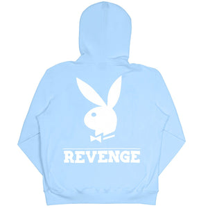 Revenge x Playboy Blue Embroidered Trademark Hoodie