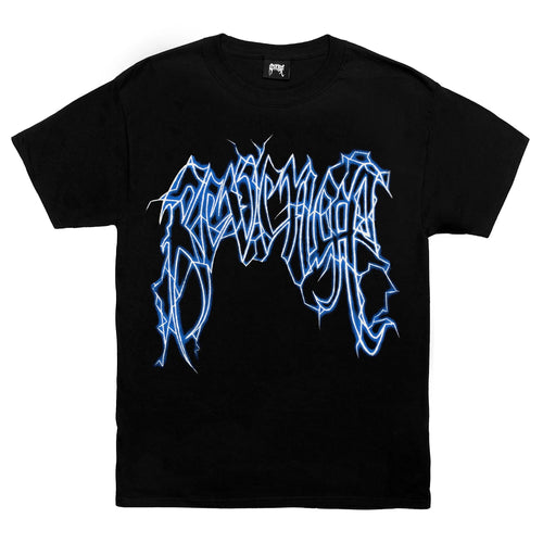 Revenge Black Tee Lightning Logo