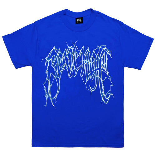 Revenge Blue Tee Lightning Logo