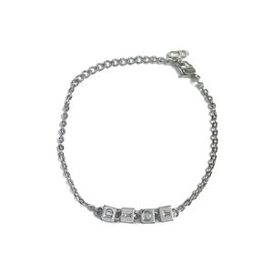 Dior Silver Spellout Bracelet