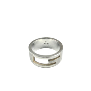 Gucci Silver G Cut Out Ring, Size: 14