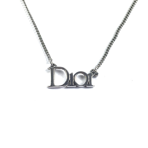 Dior Silver Spellout Necklace