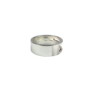 Gucci Silver G Cut Out Ring, Size: 21