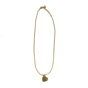 Christian Dior Gold Heart Necklace