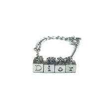 Dior Spellout Silver Cube Bracelet