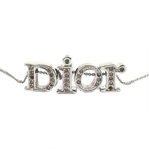 Dior Silver Spellout Necklace