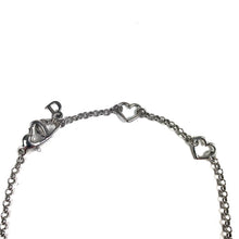 Dior Spellout Silver Hearts Necklace