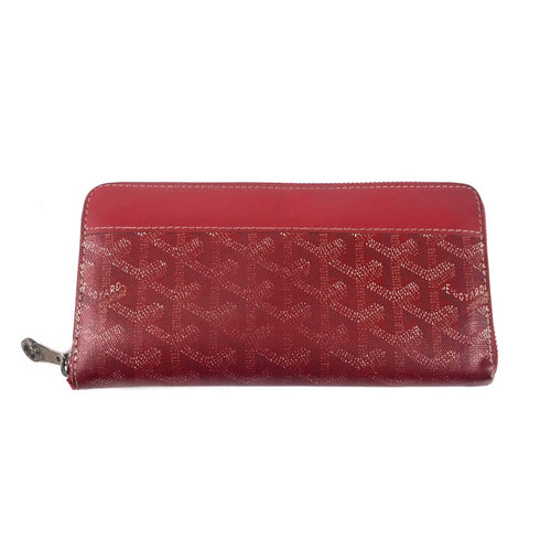 Goyard Matignon Continental Zipper Wallet Red