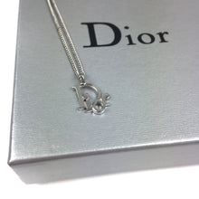 Dior Silver Monogram Logo Necklace