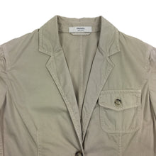 Prada Womens Cotton Military 2 Button Blazer Jacket