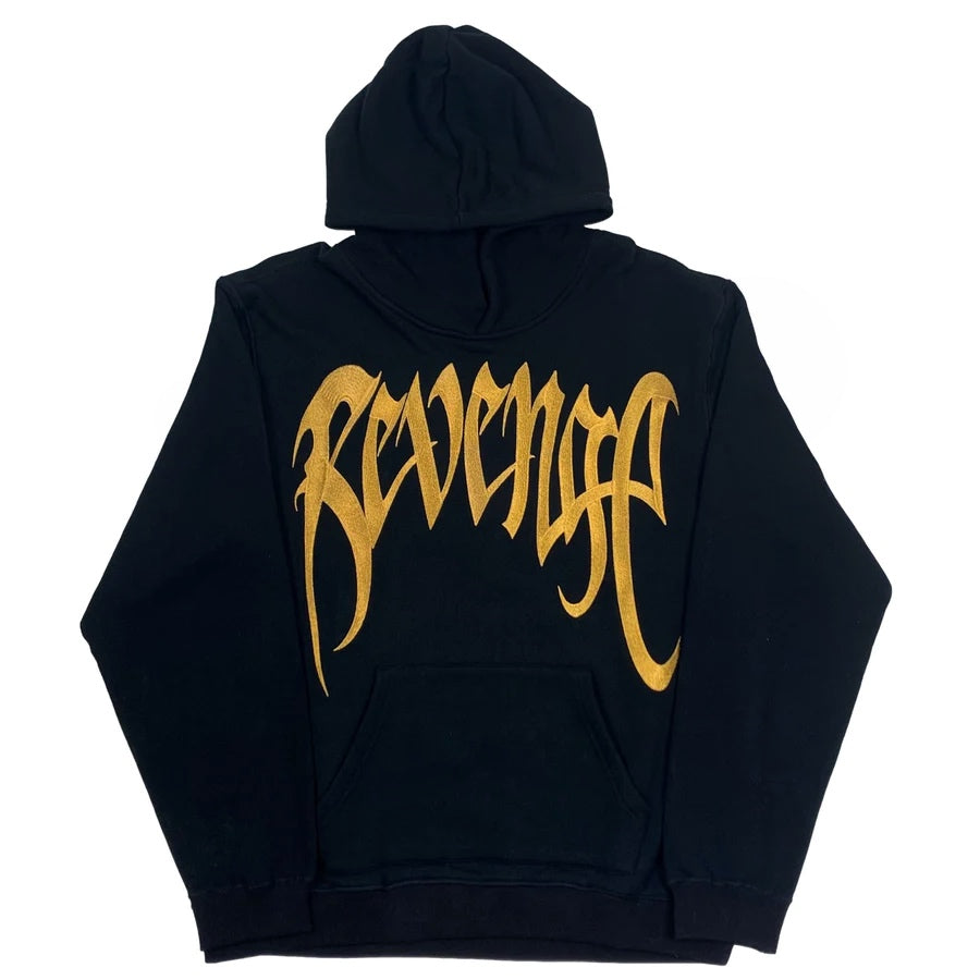 Revenge Black/Gold Embroidered Heavyweight Hoodie