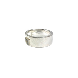Gucci Silver G Cut Out Ring, Size: 19