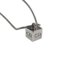Dior Silver Cube Necklace